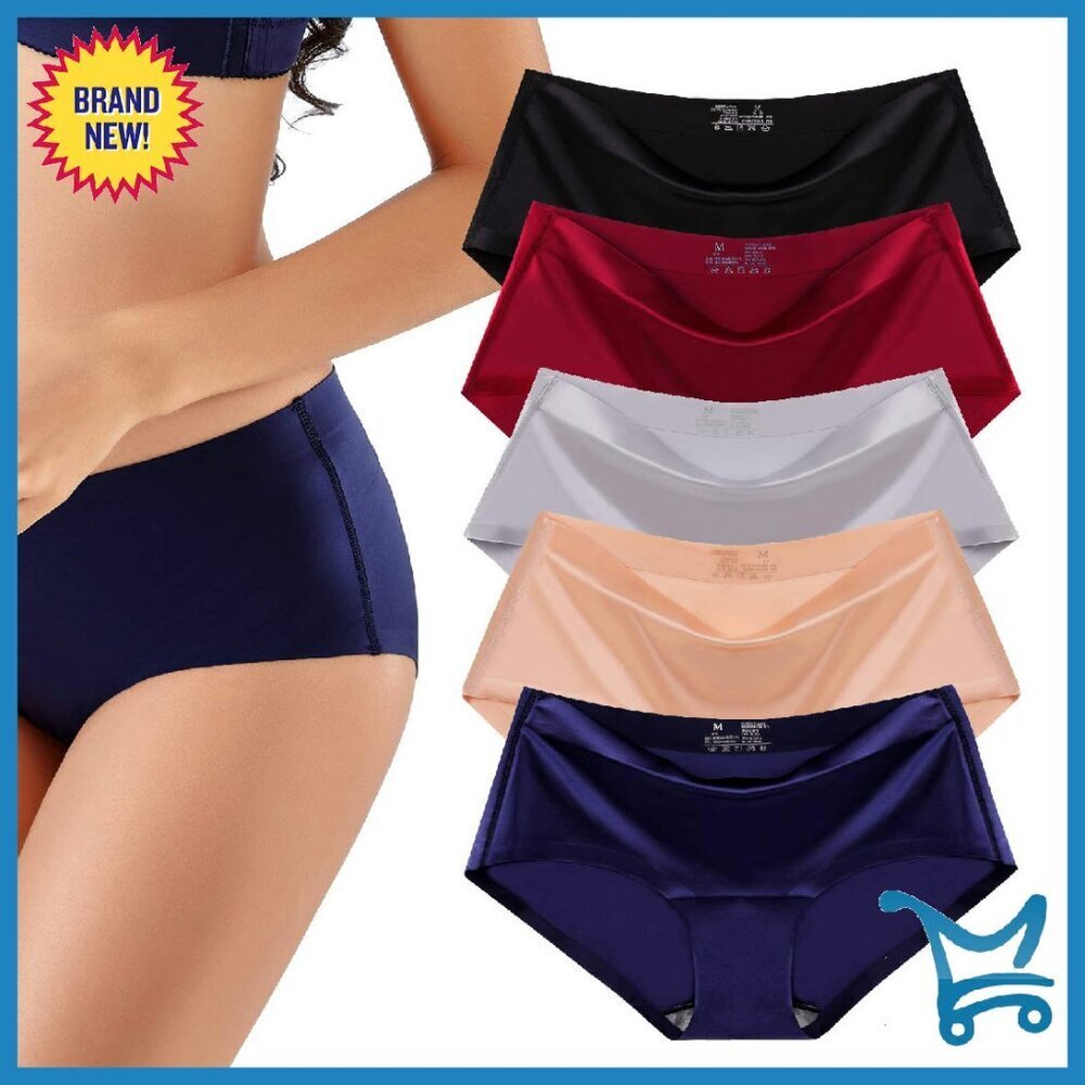 Plus Size Seamless Silk Panties - Stretchy Soft Underwear for Women